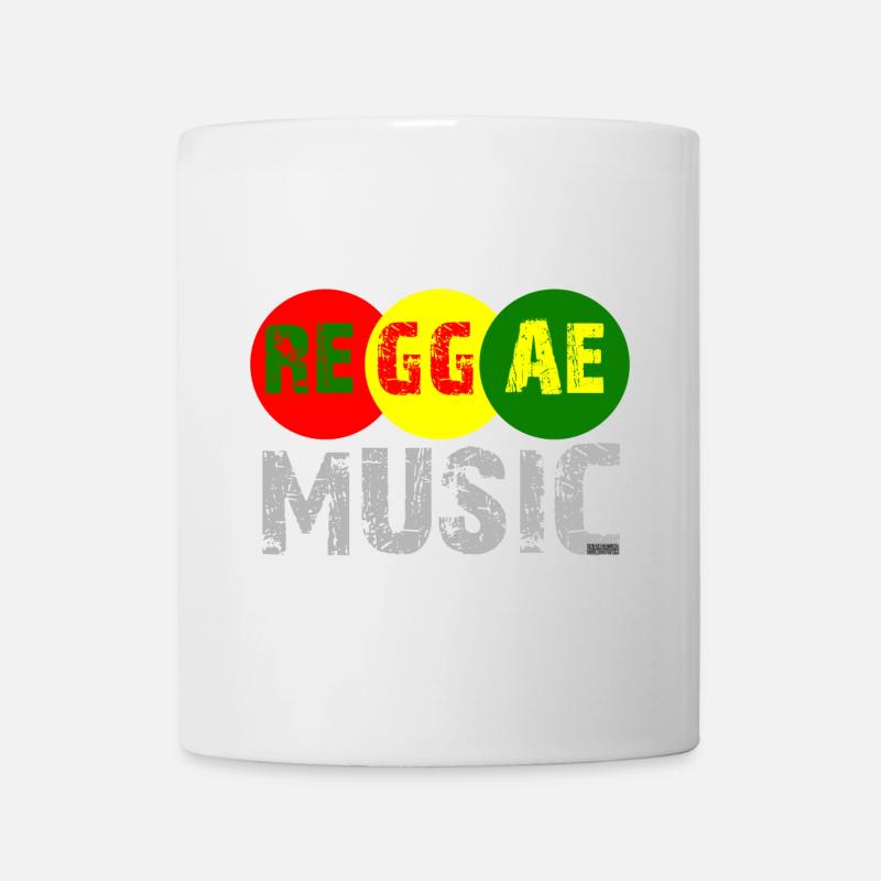 Reggae Music Color Wheel Logo - Mug - white