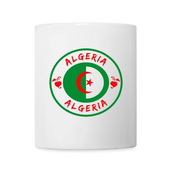 Algerien Kreis mit Nationalflagge Geschenk Algier - Tasse - Weiß - Vorne