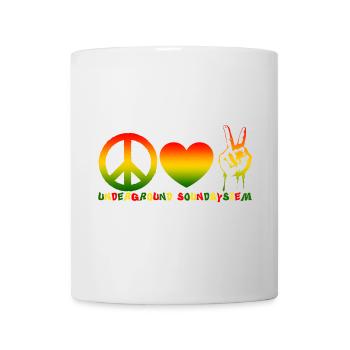 Peace Love Klangsystem - Tasse - Weiß - Vorne