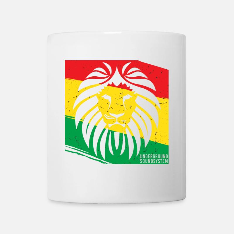 Lion de style rasta - Mug blanc - blanc