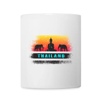 Thailand / Buddha / Elefanten / Geschenk / Siam - Tasse - Weiß - Vorne