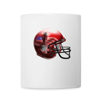 helmet american football - Mug - white - Front