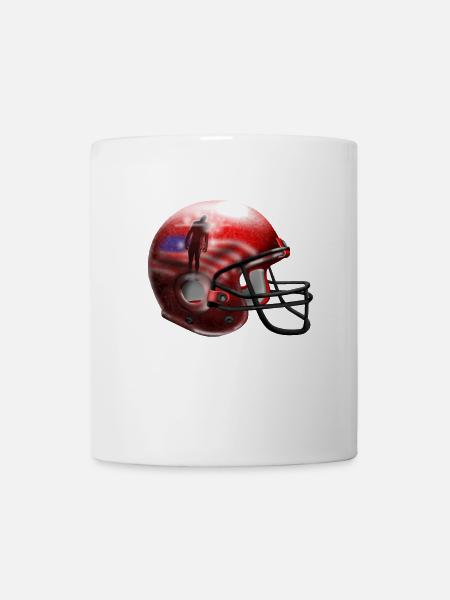 Football Helm - Tasse - Weiß