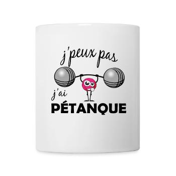 JPEUX PAS JAI PETANQUE - Mug blanc - blanc - Devant