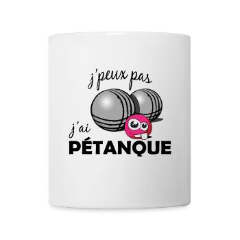 JPEUX PAS JAI PETANQUE - Mug blanc - blanc - Devant