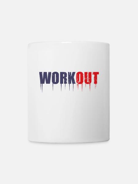 Work Out - Tasse - Weiß