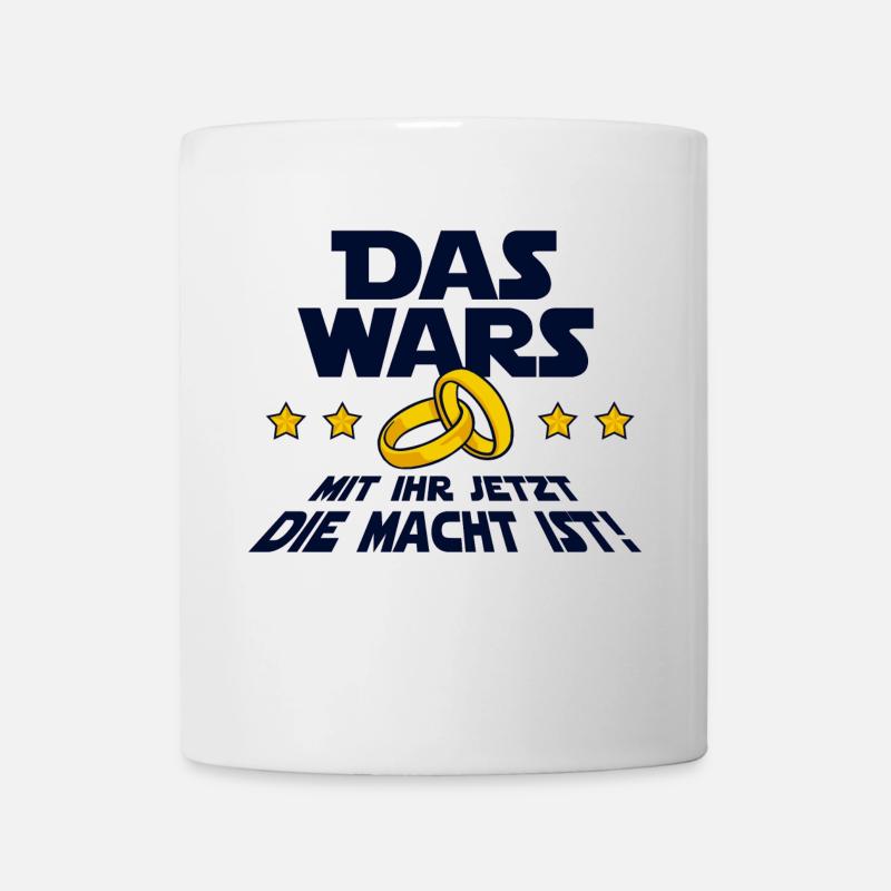 Das Wars Spruch Hochzeit Junggesellenabschied - Tasse - Weiß