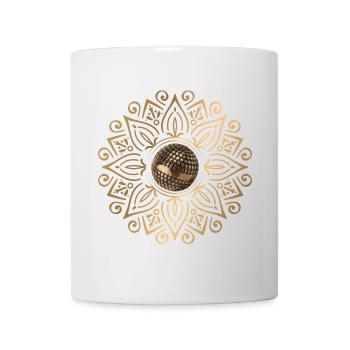 Golden Mandala with Petanque Ball - Mug - white - Front