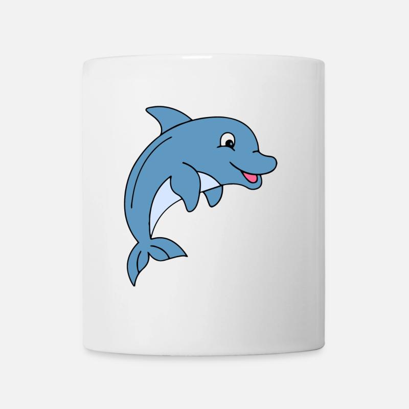 Kinder Delfin - Tasse - Weiß