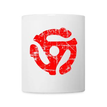 45 R.P.M. Record Adaptor Vintage Red - Mug - white - Front