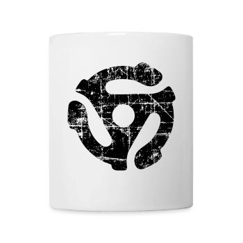 45 R.P.M. Record Adaptor Vintage Black - Mug - white - Front