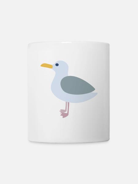 Mouette symbole mer mer enfants mer littoral déco - Mug blanc - blanc