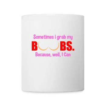 Parfois j'attrape mes seins - Mug blanc - blanc - Devant