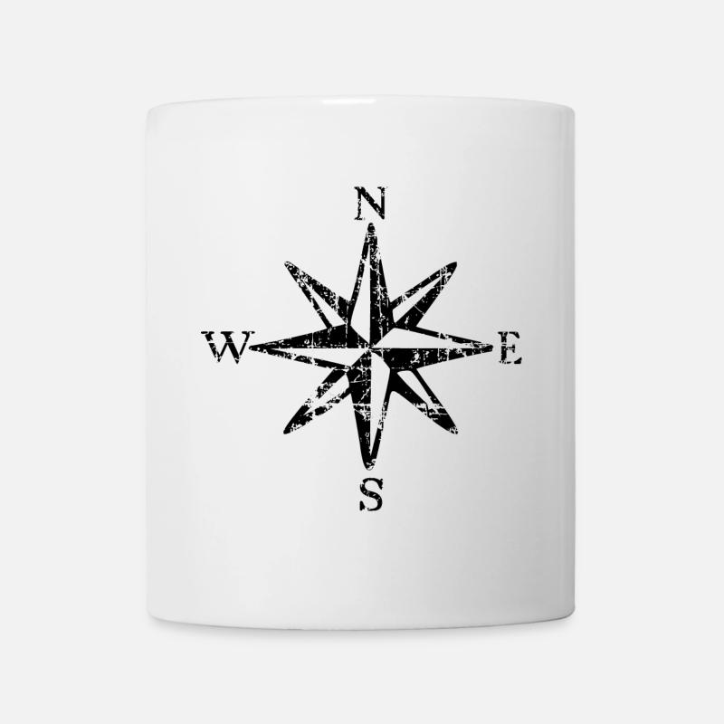 Rose des Vents Vintage NESW (FR) - Mug blanc - blanc