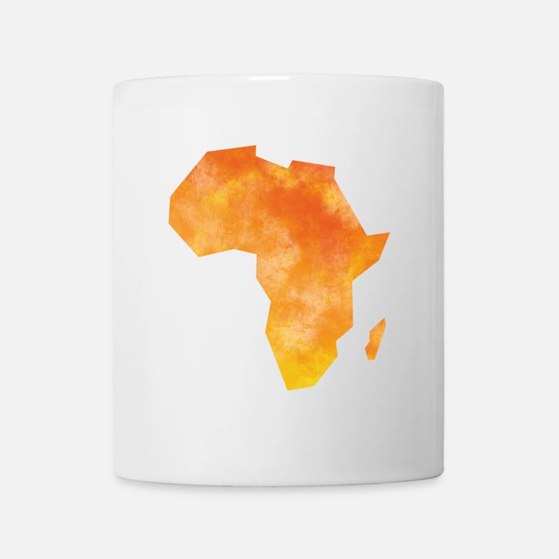 Karte Afrika - Tasse - Weiß