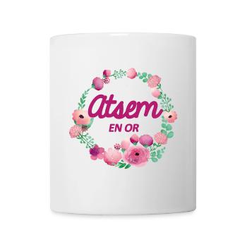 Atsem en or - Mug blanc - blanc - Devant