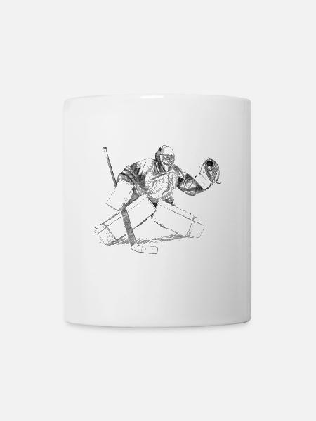 Eishockey torwart - Tasse - Weiß