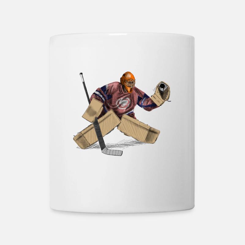 Eishockey Torwart - Tasse - Weiß