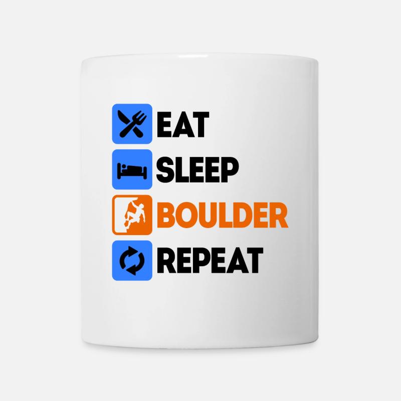 Boulder Bouldering Escalade Sans dire de corde - Mug blanc - blanc