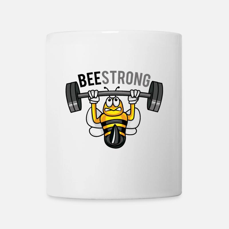 Sei stark wie eine Biene BEE STRONG Sport Workout - Tasse - Weiß