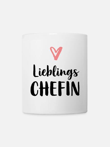 Lieblings Chefin Herz Geschenk Chef - Tasse - Weiß