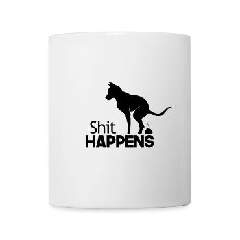 Ça arrive, chien drôle, - Mug blanc - blanc - Devant