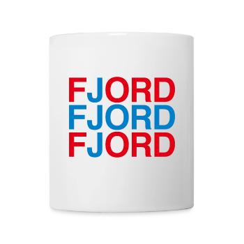 FJORD Norwegische Flagge Norway Norwegen - Tasse - Weiß - Vorne