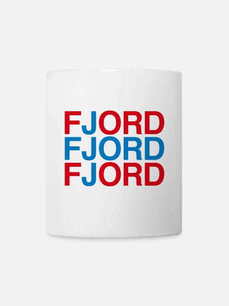 FJORD Drapeau norvégien Norvège Norvège - Mug blanc - blanc
