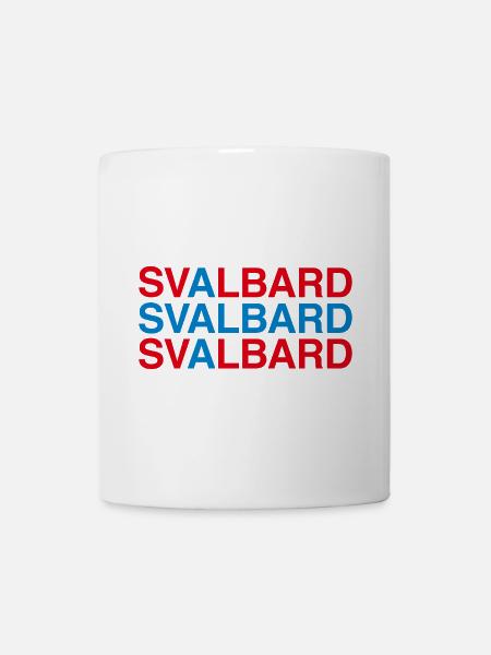 SVALBARD Norge Norge Norsk flagg - Kopp - hvit