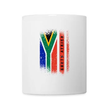 Südafrika Vintage Flagge / Geschenk Johannesburg - Tasse - Weiß - Vorne