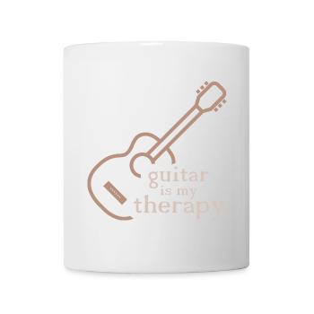 Gitarre Therapie lustig Sprüche Symbol Klassik - Tasse - Weiß - Vorne