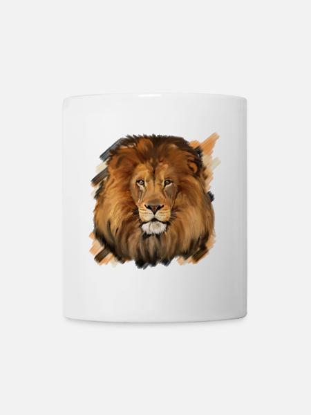Löwe - Tasse - Weiß