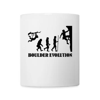 Boulder Evolution Klettern Bergsteigen Boulderer - Tasse - Weiß - Vorne