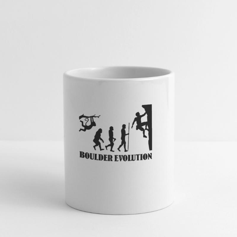 Boulder Evolution Escalade Alpinisme Boulderer Mug blanc