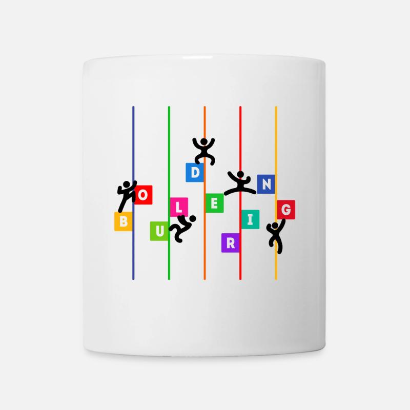 Boulder Klettern Bergsteigen Bouldern Lustig Sport - Tasse - Weiß