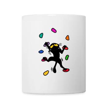 Rocher chat chaton escalade montagne drôle - Mug blanc - blanc - Devant