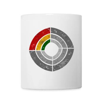 Grafische Power-Radar Reggae Illustration - Tasse - Weiß - Vorne