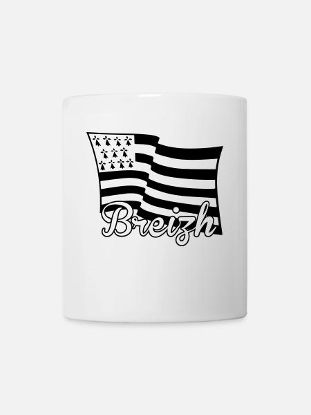 Bretagne Breizh drapeau - Mug blanc - blanc