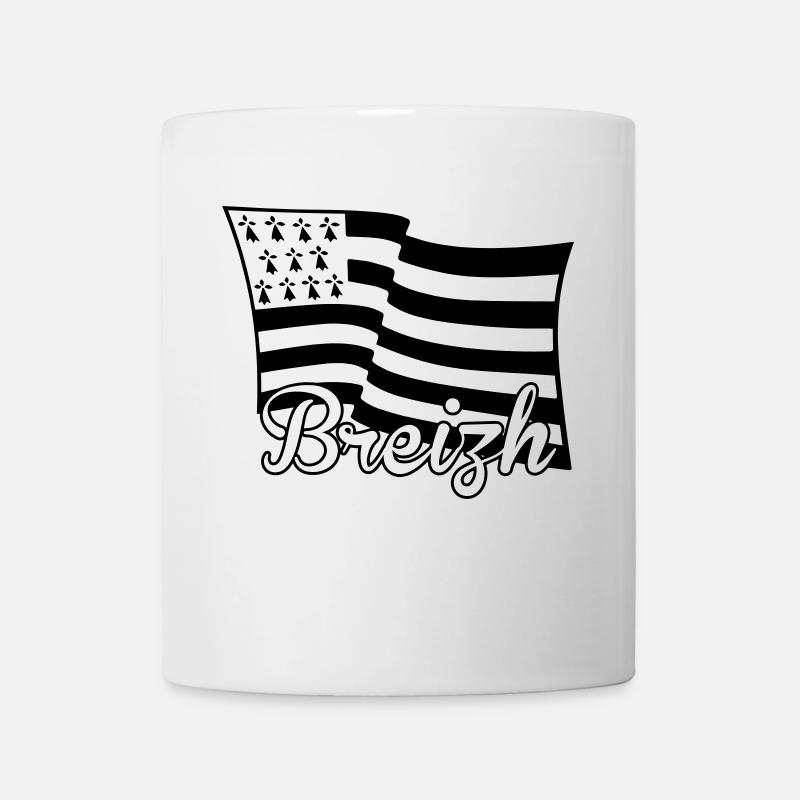 Bretagne Breizh drapeau - Mug blanc - blanc