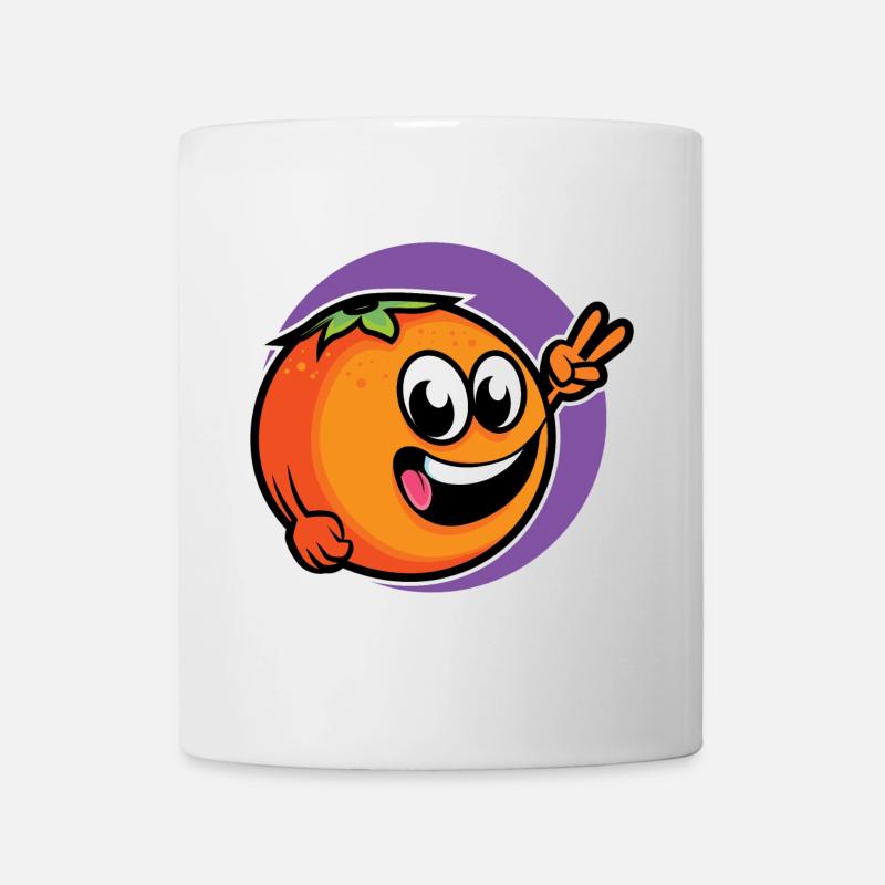 Mandarine orange - design - Mug blanc - blanc