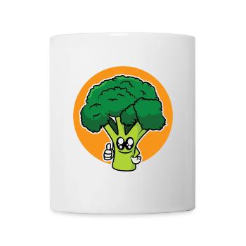brocoli rigolo - design - Mug blanc - blanc - Devant