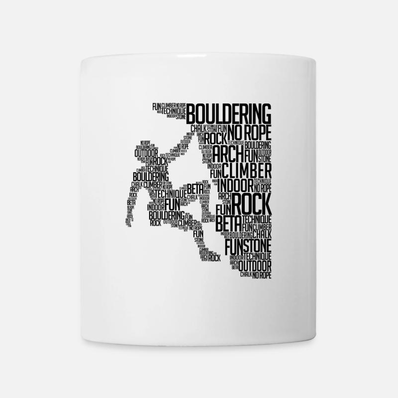 Boulder Escalade escalade escalade de roches - Mug blanc - blanc