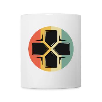 Rétro Gaming D-pad Gamer Icône Vintage Icône - Mug blanc - blanc - Devant