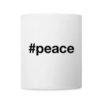PEACE Hashtag - Mug blanc - blanc - Devant