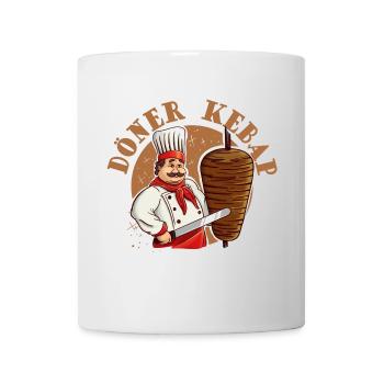 Döner Kebap Kebab Fleisch Spieß Essen Lamm Lustig - Tasse - Weiß - Vorne