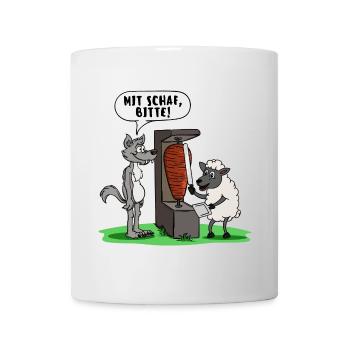 Kebab Kebap Schaf Lamm Sprüche Lustig Döner Essen - Tasse - Weiß - Vorne