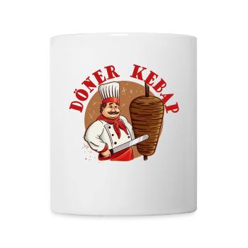 Döner Kebab Kebap Grillen Grillfleisch Spieß - Tasse - Weiß - Vorne