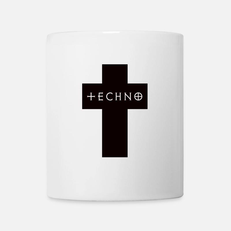 Techno cross religion - Mug blanc - blanc