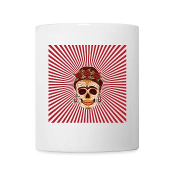 poster design calavera sugar skull skulls chingona - Mug - white - Front