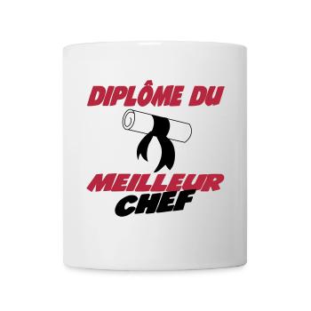 Diplôme du meilleur chef 222 - Mug blanc - blanc - Devant